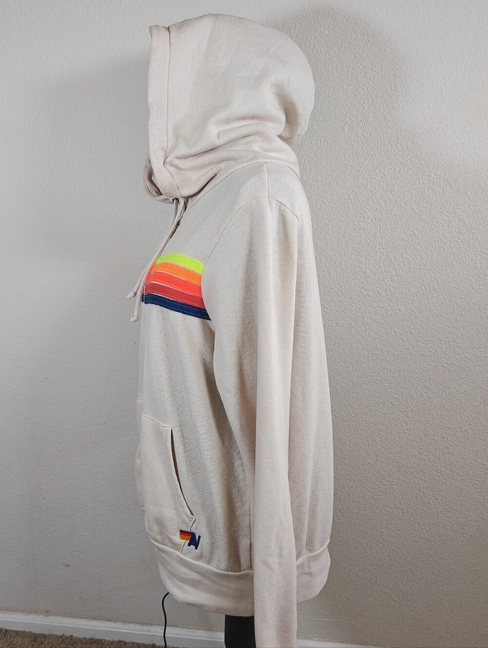 Aviator Nation 5 Stripe Zip Up Hoodie Size M - Picture 3 of 7